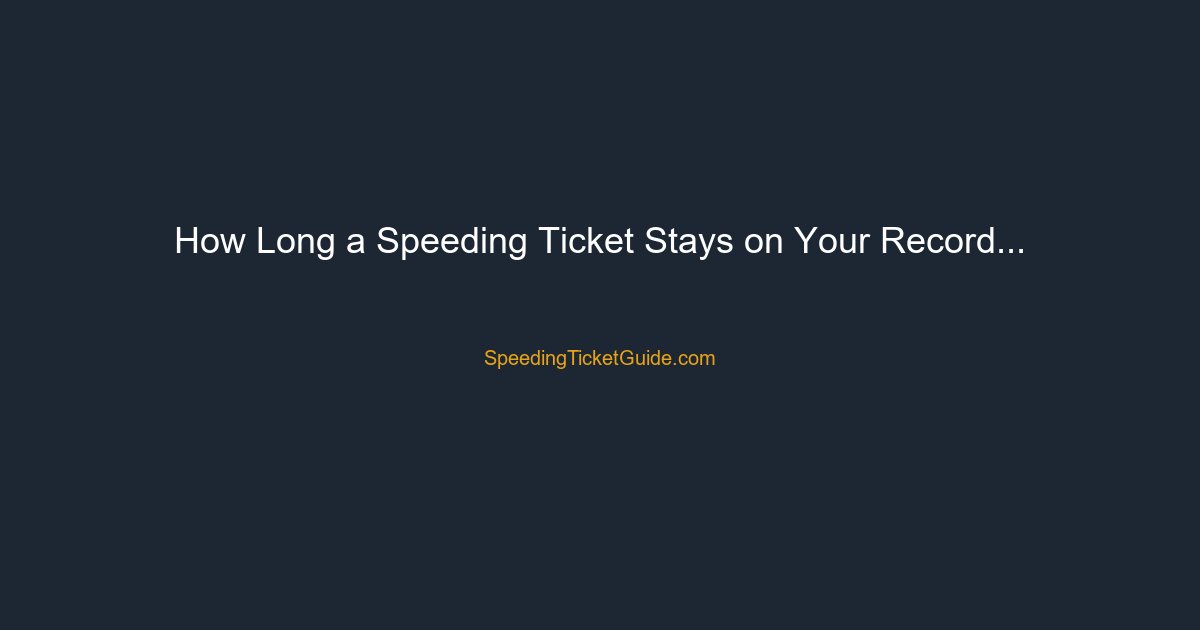 speeding ticket record