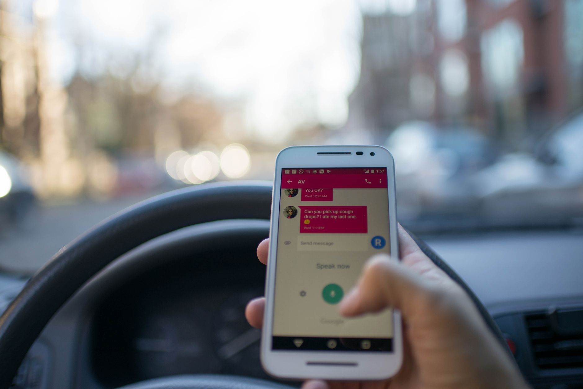 texting while driving ticket